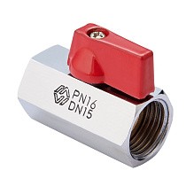 Кран латунный шаровой мини MVI BV.465 DN 15 PN 16 хромированный муфта-муфта бабочка купить в Воронеже | "Проконсим"