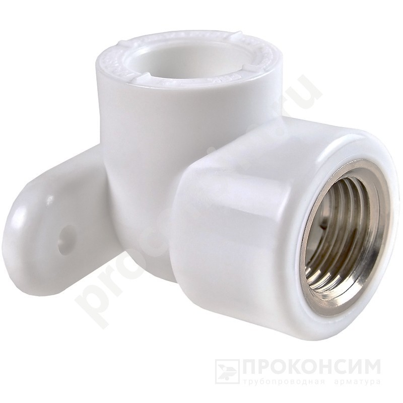 Цена по запросу.  . Угольник установочный ПП 25-1/2'' PN 25 белый РВК 70014 (930659311) со склада Проконсим в Воронеже