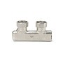 Узелы нижнего подключения VARMEGA VM139 DN20 угловой двухтрубный 3/4''x3/4'' евроконус, перекрёстный муфта-штуцер купить в Воронеже | "Проконсим"