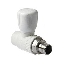 Кран шаровой для радиатора ПП 25-3/4'' PN 25 прямой с американкой белый Pro Aqua PA41010 купить в Воронеже | "Проконсим"