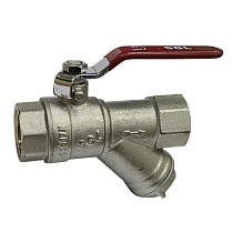 Краны латунные шаровые SGL 11Б27п с фильтром DN 15-20 PN 20 муфта-муфта рычаг купить в Воронеже | "Проконсим"