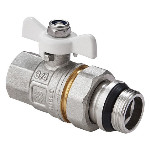 Краны латунные шаровые DN 15-20 PN 40 никелированные бабочка американка MVI BV.521 купить в Воронеже | "Проконсим"
