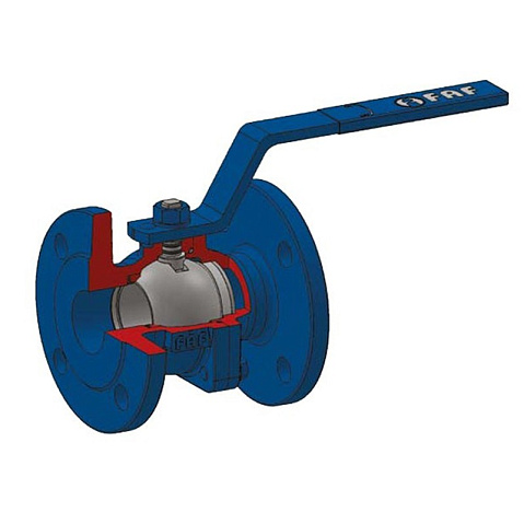 Кран шаровой DN 50 PN 16 чугунный 150мм уплотнение PTFE фланцевый FAF 1100050  купить в Воронеже | "Проконсим"