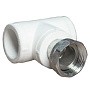 Тройник комбинированный ПП 20-1/2'' PN 25 с накидной гайкой белый VALFEX  купить в Воронеже | "Проконсим"