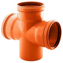 Крестовина ПП для наружной канализациии 90гр. DN 110-110-110 РТП купить в Воронеже | "Проконсим"