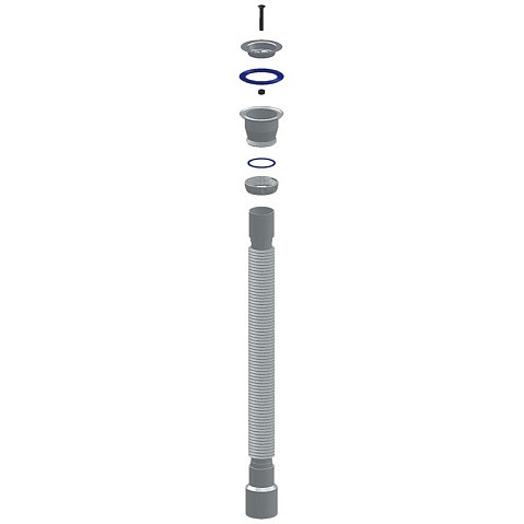 Сифон гофрированный Unicorn D240Р, 40х50 гибкий отвод, 1 1/2'' х40 пластиковая чашка, 1500мм купить в Воронеже | "Проконсим"