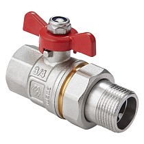 Краны латунные шаровые DN 15-40 PN 40 никелированные бабочка американка MVI BV.520 купить в Воронеже | "Проконсим"