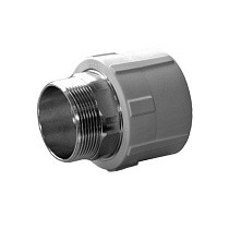 Муфта комбинированная ПП 50-1 1/2'' PN 25 под ключ с наружной резьбой белая купить в Воронеже | "Проконсим"