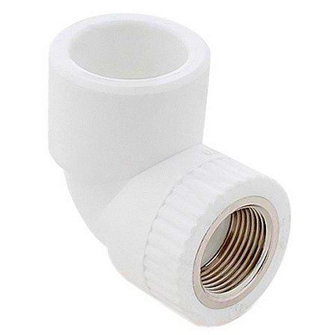 Угольник комбинированный ПП 25-1/2'' PN 25 с внутренней резьбой белый РТП 10792 купить в Воронеже | "Проконсим"