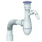 Сифон для умывальника Unicorn А320VР, 40х50 гибкий отвод, 1 1/2'' х40 пластиковая чаша с отводом для стиральной машины купить в Воронеже | "Проконсим"