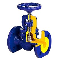 Клапаны запорные DN 15-300 PN 16 чугунные до 300гр. фланцевые Zetkama zGLO.215A купить в Воронеже | "Проконсим"