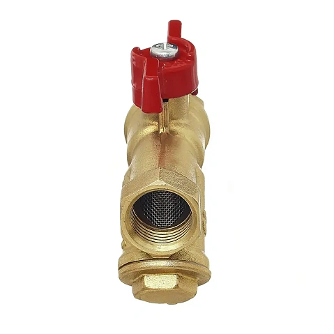 Краны латунные шаровые DN 15-20 PN 25 с фильтром бабочка муфта-муфта БАЗ КФ.А30.1 купить в Воронеже | "Проконсим"