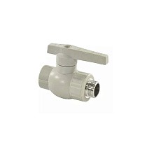 Краны шаровые ПП DN 20-32 PN 25 комбинированные с наружной резьбой серые Valfex  купить в Воронеже | "Проконсим"