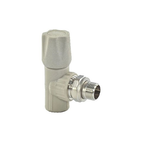 Вентиль для радиатора угловой VALFEX 25 PN 25 G-3/4'' серый купить в Воронеже | "Проконсим"