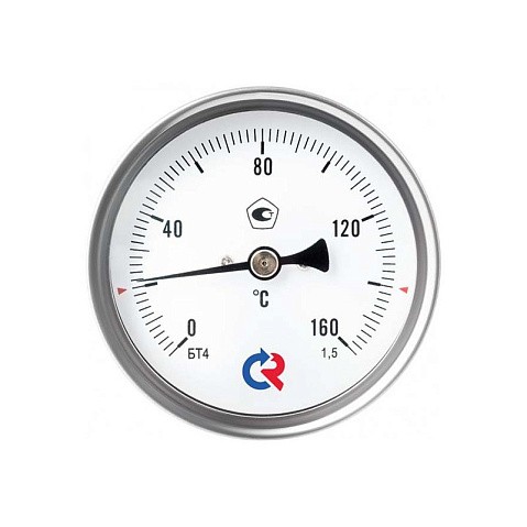 Термометр биметаллический 80мм, Тип - БТ-41.211, осевой 0-120гр. G1/2'' L 100мм. Класс точности 1,5. купить в Воронеже | "Проконсим"