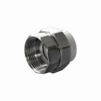 Муфтаразъемная ПП 25-1/2''  с внутренней резьбой белая Политэк купить в Воронеже | "Проконсим"