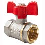 Кран латунный шаровой Valfex Optima.217.NLB1 11Б27фт1М DN 15 PN 25 никелированный муфта-муфта бабочка купить в Воронеже | "Проконсим"