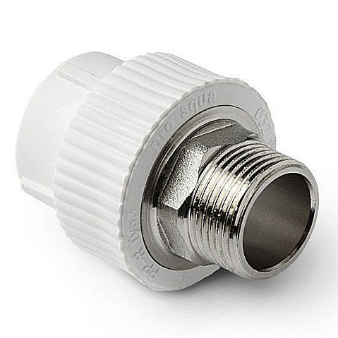 Муфта комбинированная ПП 40-1 1/2'' PN 25 под ключ с наружной резьбой белая Pro Aqua PA23521P купить в Воронеже | "Проконсим"