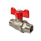 Кран латунный шаровой Valfex.219.NB1 11Б27фт1М DN 20 PN 40 никелированный штуцер-штуцер бабочка купить в Воронеже | "Проконсим"