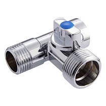 Кран латунный шаровой MVI BV.462 DN 15-20 PN 10 хромированный проходной штуцер бабочка купить в Воронеже | "Проконсим"