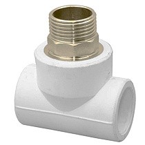 Тройники ПП DN 40-50 PN 25 комбинированные под ключ с наружной резьбой белые РТП купить в Воронеже | "Проконсим"