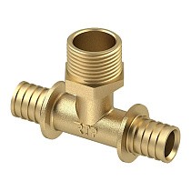 Тройники латунные для PEX труб DN 16-32 PN 16 под надвижную гильзу с наружной резьбой РосТурПласт купить в Воронеже | "Проконсим"