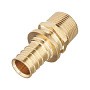 Муфта латунная для PEX труб 16-1/2'' с наружной резьбой  тяжелая MVI SF.620.0404 купить в Воронеже | "Проконсим"