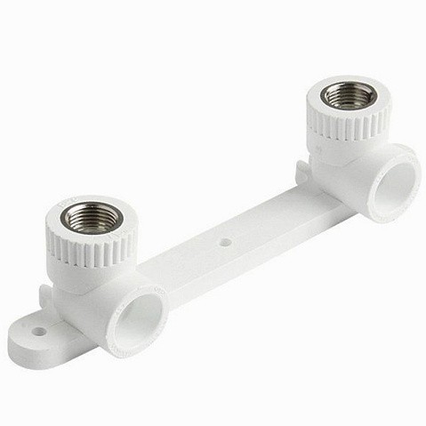 Угольник установочный двойной ПП 20-1/2'' PN 25 с внутренней резьбой белый Pro Aqua PA280008P купить в Воронеже | "Проконсим"