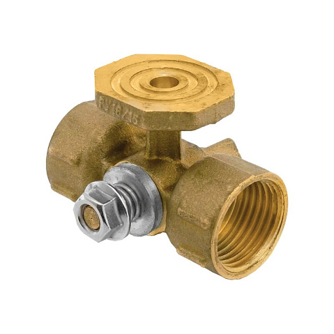 Кран латунный шаровой 11Б18бк(ф)2 DN 15 PN 16 под манометр G1/2''хG1/2'' с контрольным фланцем муфта-муфта без рычага Пензапромарматура купить в Воронеже | "Проконсим"