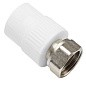 Муфта комбинированная ПП 20-1/2'' PN 25 с накидной гайкой белая VALFEX  купить в Воронеже | "Проконсим"