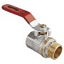 Кран латунный шаровой MVI AquaHit BV.312.04 DN 15 PN 25 рычаг муфта-штуцер полнопроходной никелированный купить в Воронеже | "Проконсим"
