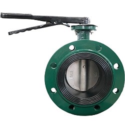  Затвор чугунный поворотный дисковый Ду150 Ру16 GALA WH2123150L 930125455 соед. фланцевое (930125455) со склада Проконсим в Воронеже