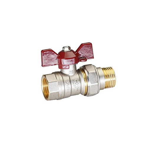 Кран латунный шаровой Temper 88.В-А.12.Б DN 15 PN 40 американка никелированный бабочка купить в Воронеже | "Проконсим"