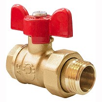 Краны латунные шаровые 11Б27фт1М DN 15-20 PN 25 бабочка американка Valfex Optima.227.LOB1 купить в Воронеже | "Проконсим"