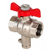 Краны латунные шаровые MVI BV.649 DN 15 PN 25 никелированные под термодатчик муфта-муфта бабочка купить в Воронеже | "Проконсим"
