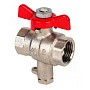 Краны латунные шаровые MVI BV.649 DN 15 PN 25 никелированные под термодатчик муфта-муфта бабочка купить в Воронеже | "Проконсим"