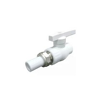 Краны шаровые ПП DN 20-32 PN 25 с односторонним разъемным соединением белые Valfex купить в Воронеже | "Проконсим"