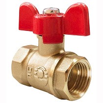 Краны латунные шаровые 11Б27фт1М DN 15-20 PN 25 бабочка муфта-муфта Valfex.217.LOB1 Optima купить в Воронеже | "Проконсим"