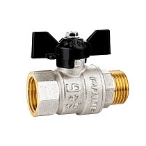 Краны латунные шаровые DN 15-32 PN 25-40 никелированные бабочка муфта-штуцер LD Pride 47.302 купить в Воронеже | "Проконсим"