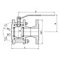 Кран стальной шаровой разборный BREEZE 11с41п, DN 50 PN 16, 180мм, полнопроходной, фланцевый с ручкой купить в Воронеже | "Проконсим"
