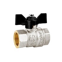 Краны латунные шаровые DN 15-32 PN 25-40 никелированные бабочка муфта-муфта LD Pride 47.300 купить в Воронеже | "Проконсим"