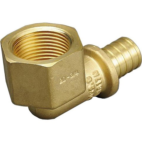 Угольник латунный для PEX труб 20-1/2'' PN 10 под надвижную гильзу с внутренней резьбой ONE PLUS купить в Воронеже | "Проконсим"