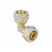 Угольники латунные для PEX труб DN 16-20 PN 10 обжимные никелированные Valfex VF.351.N купить в Воронеже | "Проконсим"
