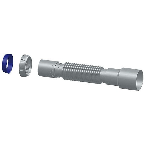 Труба гофрированная Unicorn D45, 40х50 гибкий отвод, 1 1/2'' х40 с уплотнительным кольцом, 400мм купить в Воронеже | "Проконсим"