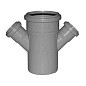 Крестовина ПП для канализации косая 45гр. DN 110-50-50 с уплотнительным кольцом купить в Воронеже | "Проконсим"