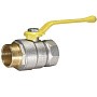 Кран латунный Temper серия 83 DN32 PN25 никелированный газовый рычаг м-шт ГОСТ Р 59553 купить в Воронеже | "Проконсим"