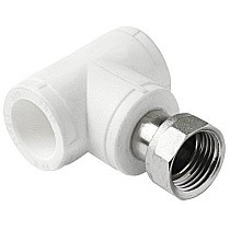 Тройники ПП DN 20-32 PN 25 комбинированные с накидной гайкой белые Pro Aqua купить в Воронеже | "Проконсим"