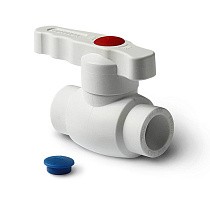 Краны шаровые ПП DN 20-40 PN 25 стандартный проход белые Pro Aqua купить в Воронеже | "Проконсим"