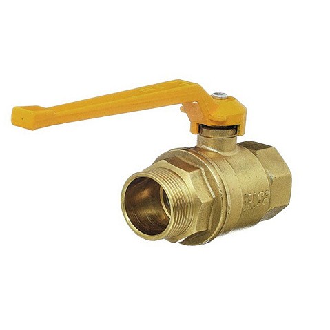 Кран латунный шаровой газовый 11Б27п DN40 PN40 рычаг муфта-штуцер БАЗ Standart купить в Воронеже | "Проконсим"
