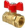 Кран латунный шаровой Valfex.217.LB1 11Б27фт1М DN 15 PN 40 муфта-муфта бабочка купить в Воронеже | "Проконсим"